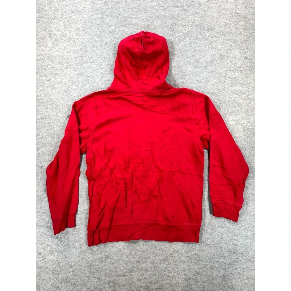 Gap Hoodie Boys 2XL Red Cotton Fleece Lined Logo Graphic Kangaroo Pocket Winter